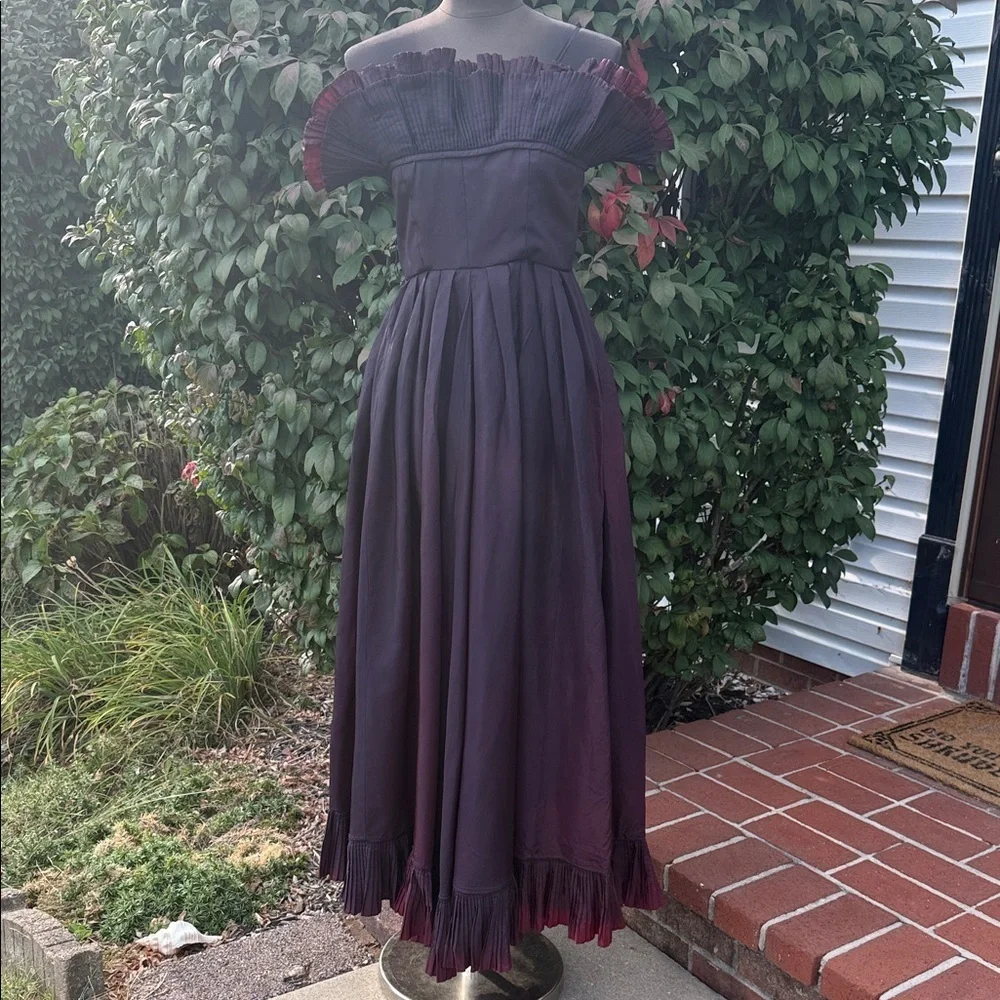 Vintage 1960’s Dorothy Bullitt Deep Purple/ Burgundy Taffeta Gown